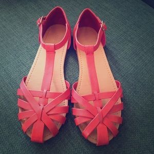 Forever21  Red flat sandals