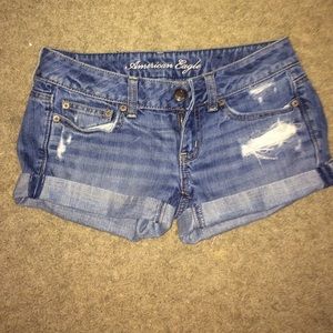American Eagle ripped jean shorts