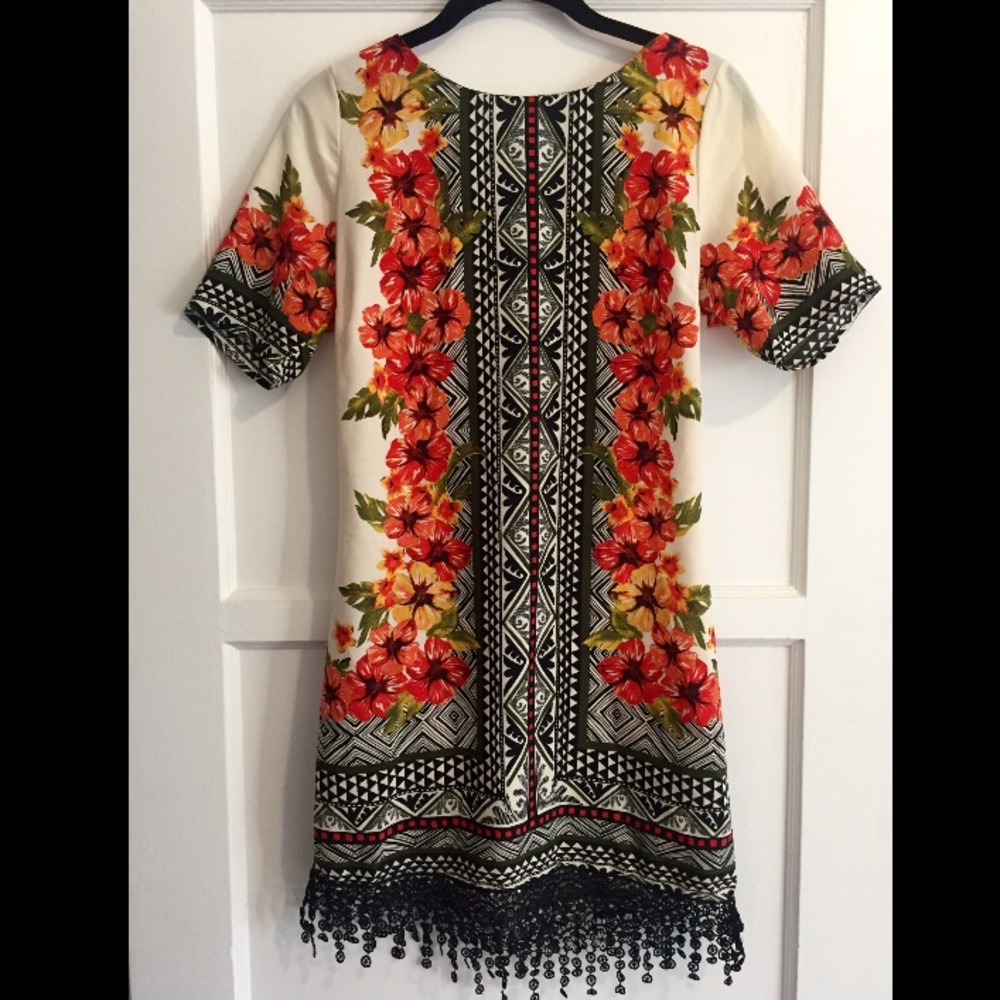 Floral Dress + Lace Detail