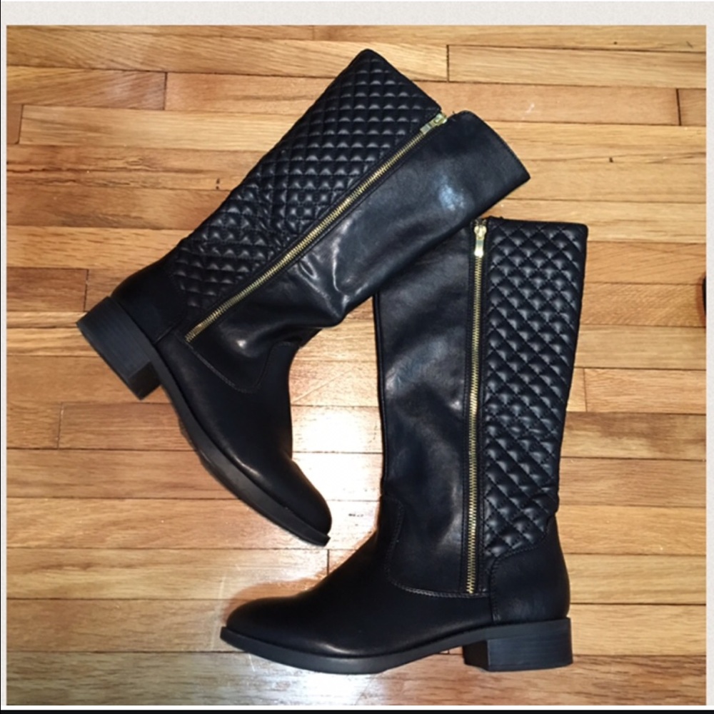 Forever 21 Black Quilted Boots