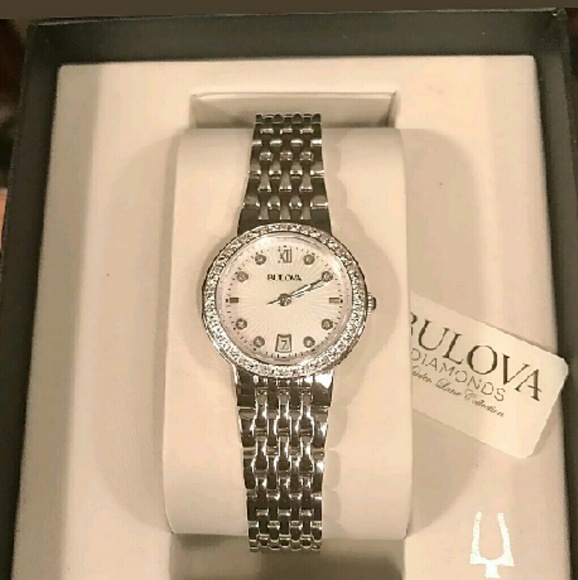 NWT Bulova DIAMOND stainless watch main image 4