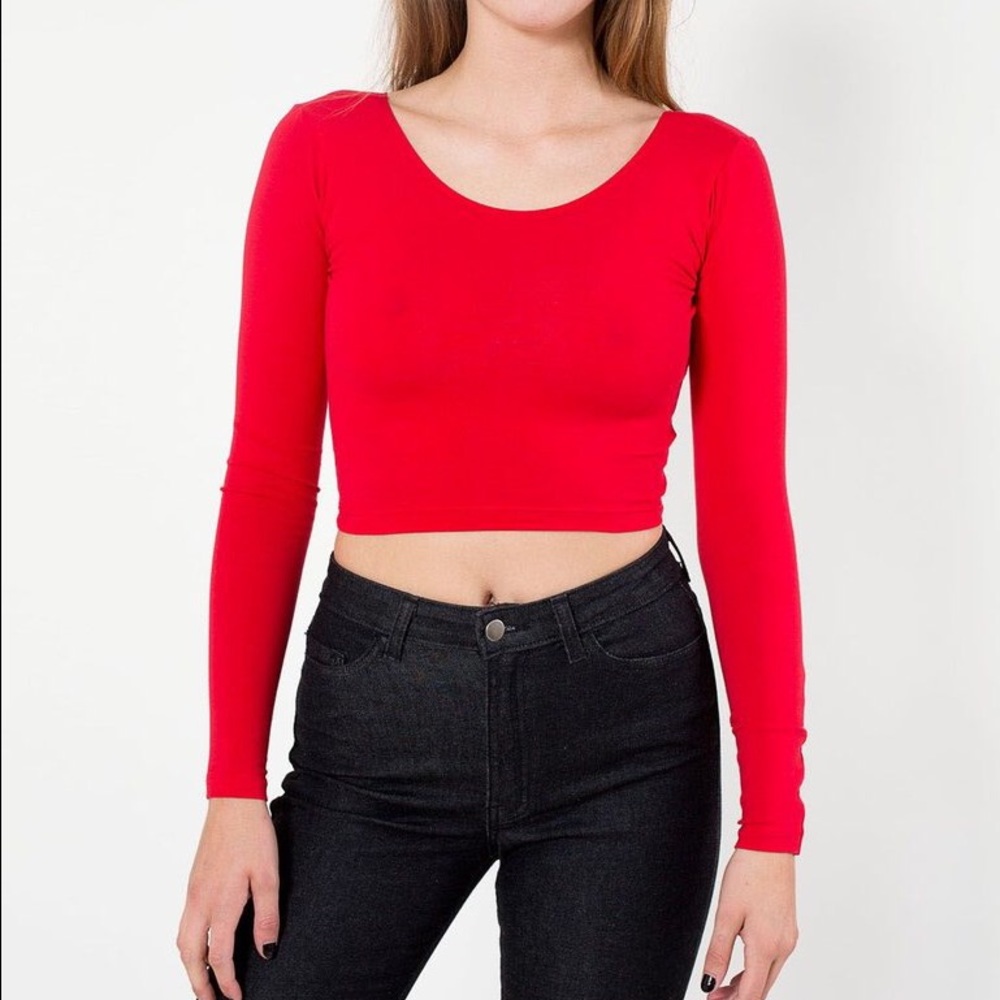American Apparel  Long sleeve crop top