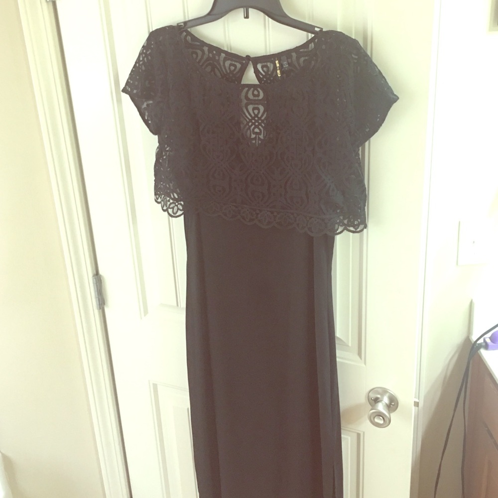 Long sexy BLACK dress