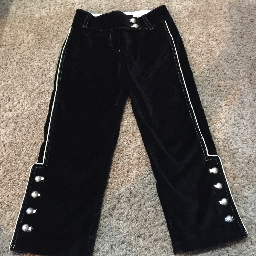 Bebe black velvet pants, size 0