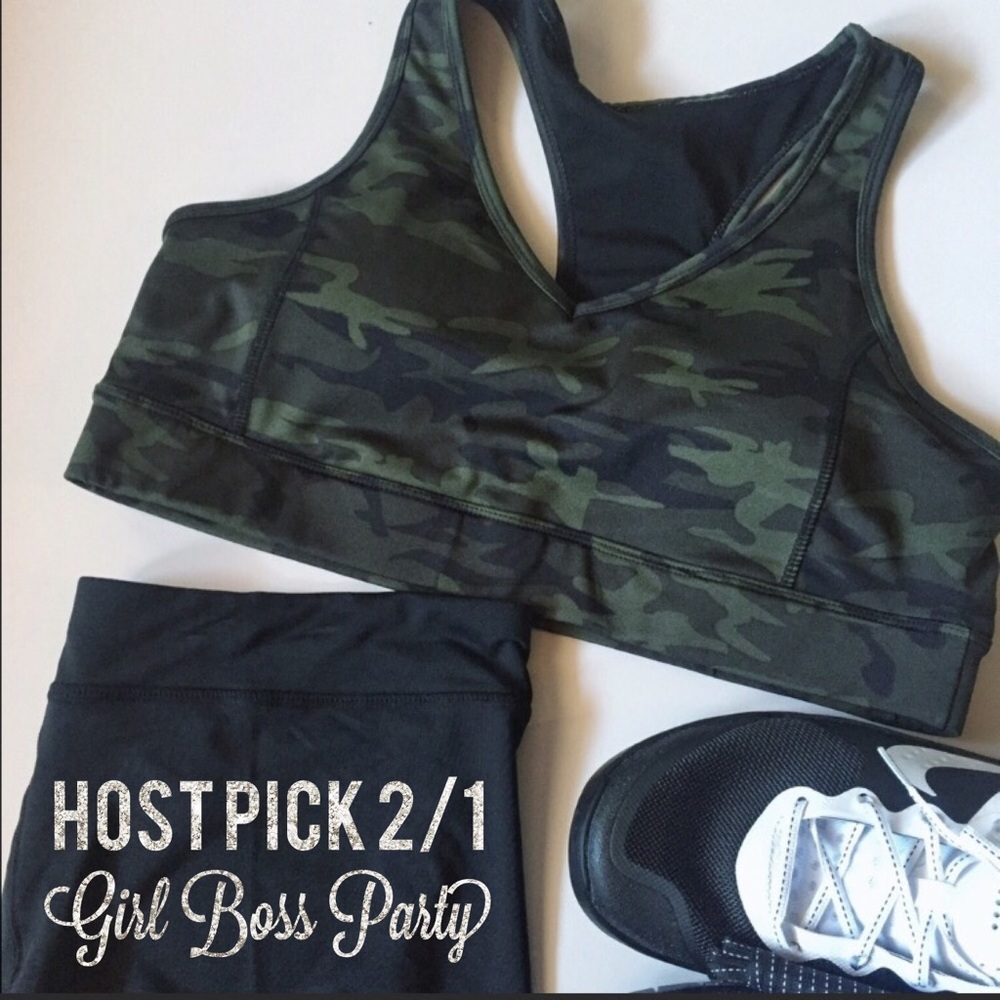 Camouflage sports bra