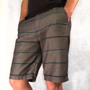 Grey striped Hurley shorts
