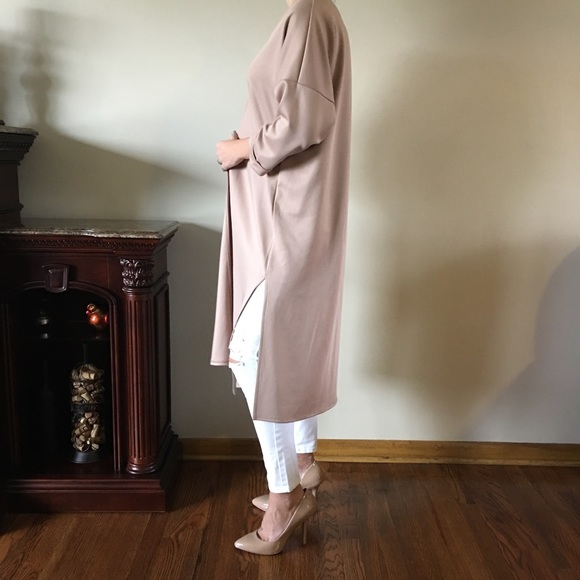 ☀️WEEKEND SALE☀️ Nude Open Cardigan Duster - Picture 2 of 4
