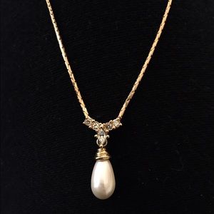 Christian Dior Drop Pearl Necklace