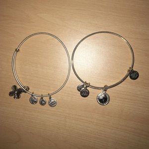 Silver Alex and Ani bracelets