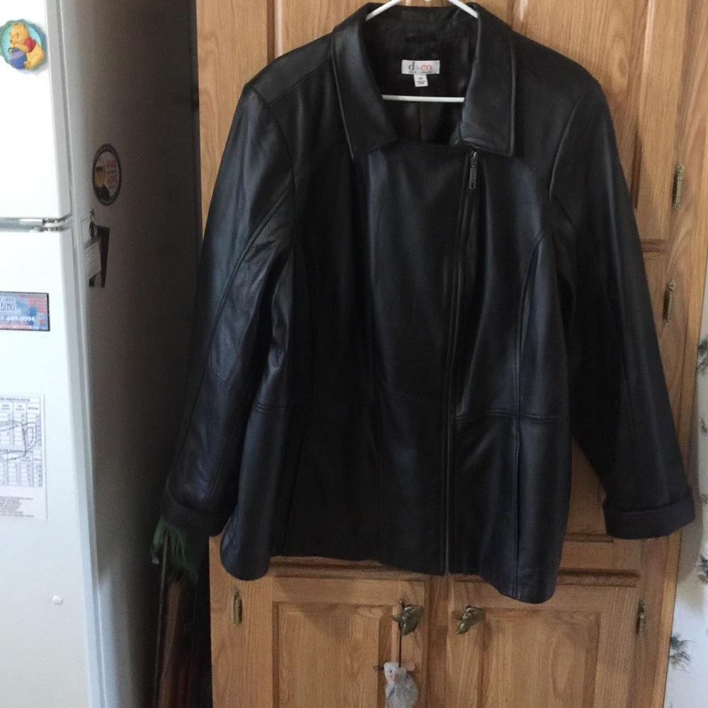 Denim & Co leather jacket