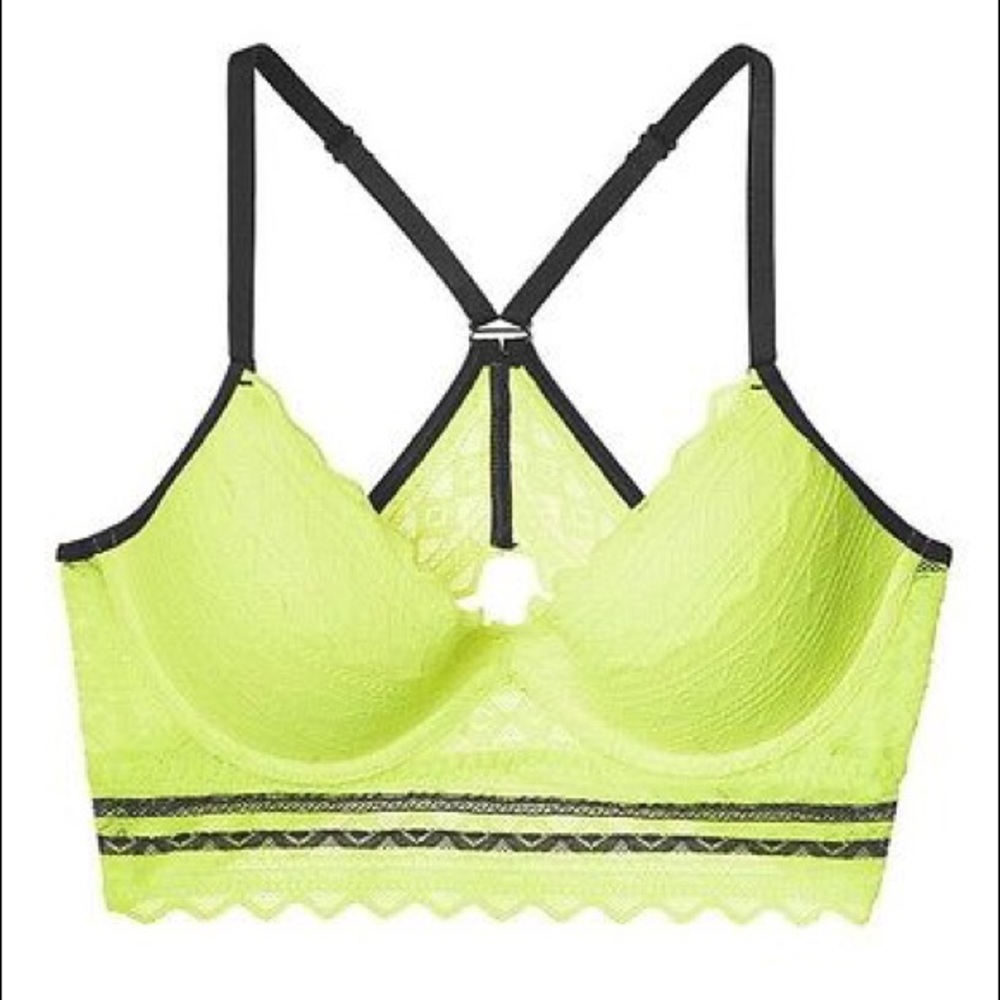VS Pink Neon Racerback Push Up Bralette