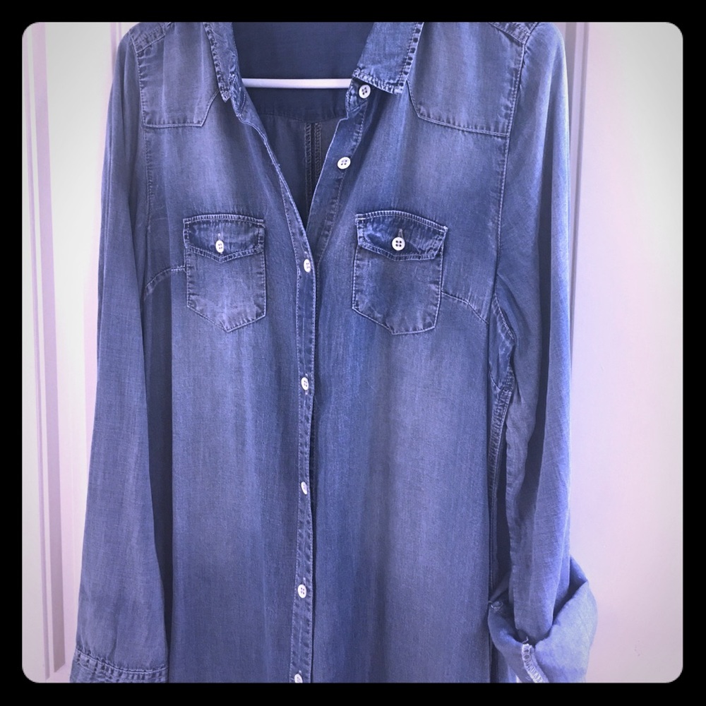 Denim mini dress