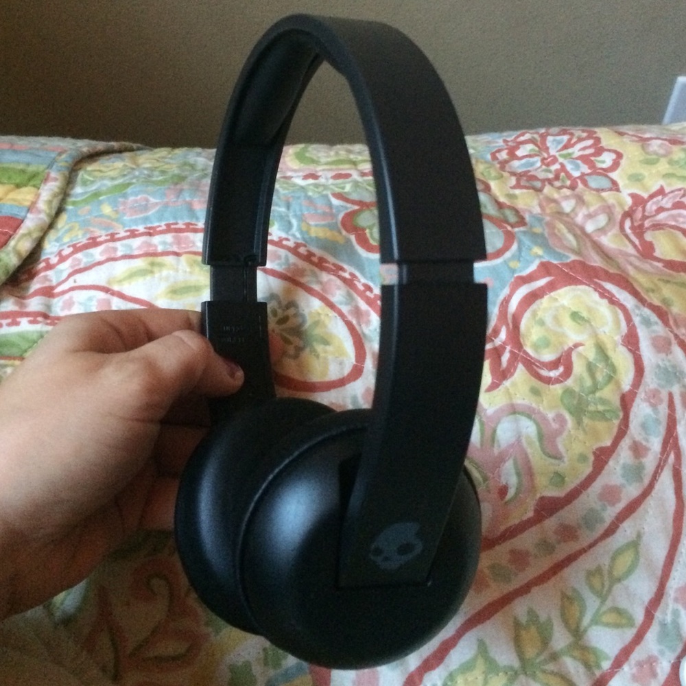 A pair of wireless headphones