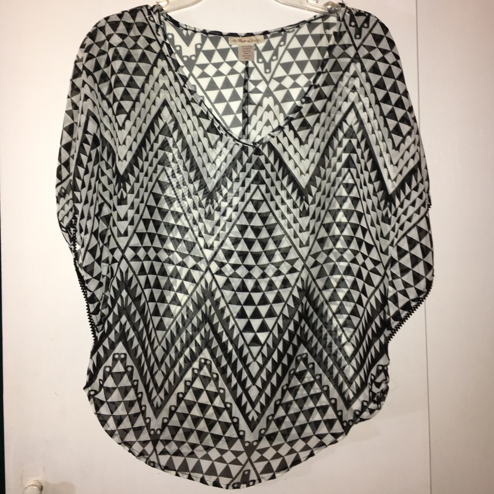 Black & White blouse
