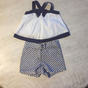 Janie and Jack matching shorts and shirt