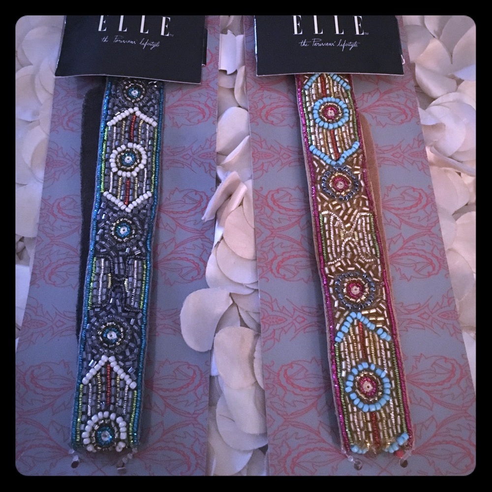 Boho beaded headband gypsy headwrap hair band