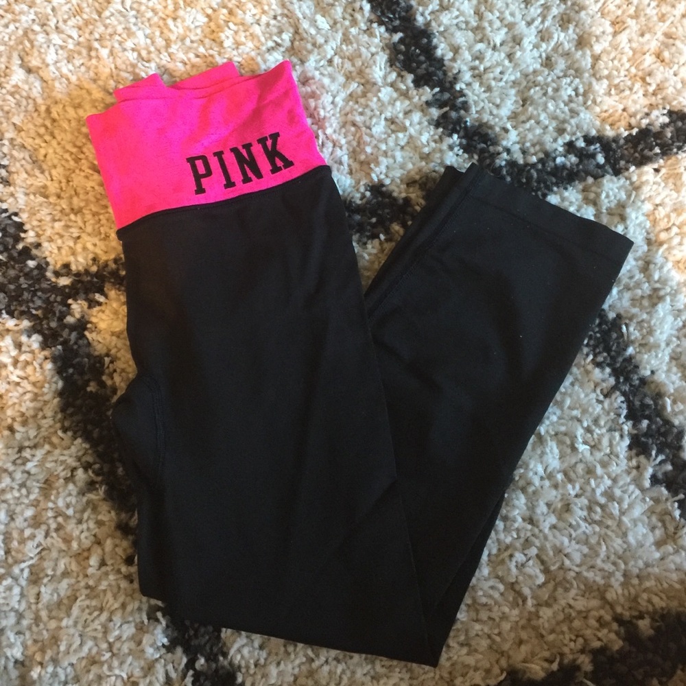 PINK yoga crops XS
