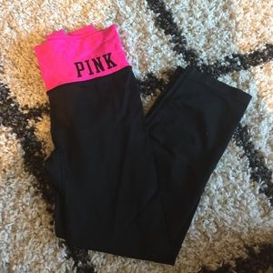 PINK yoga crops XS