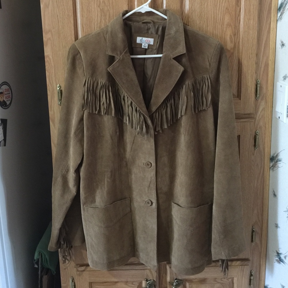 Suede leather jacket