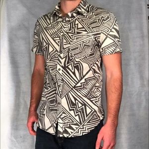 Retro stripped button down