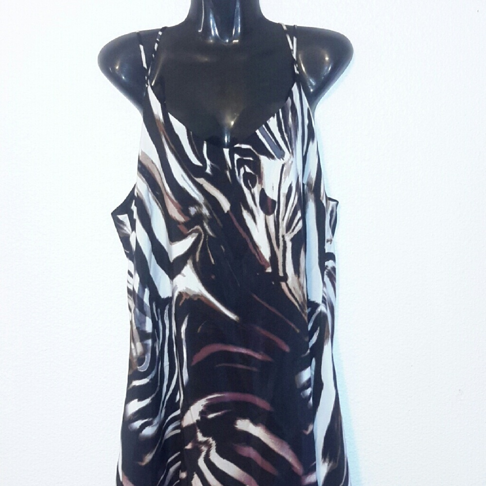 Exotic Print Trapeze Dress