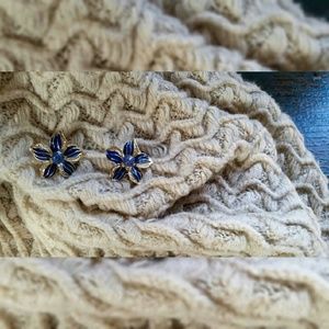 Blue Lily Earrings