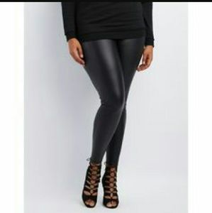 Charlottesville Russe leather look leggings
