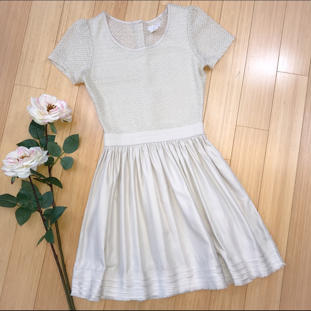 Anthropologie COOPERATIVE beige dress, S.