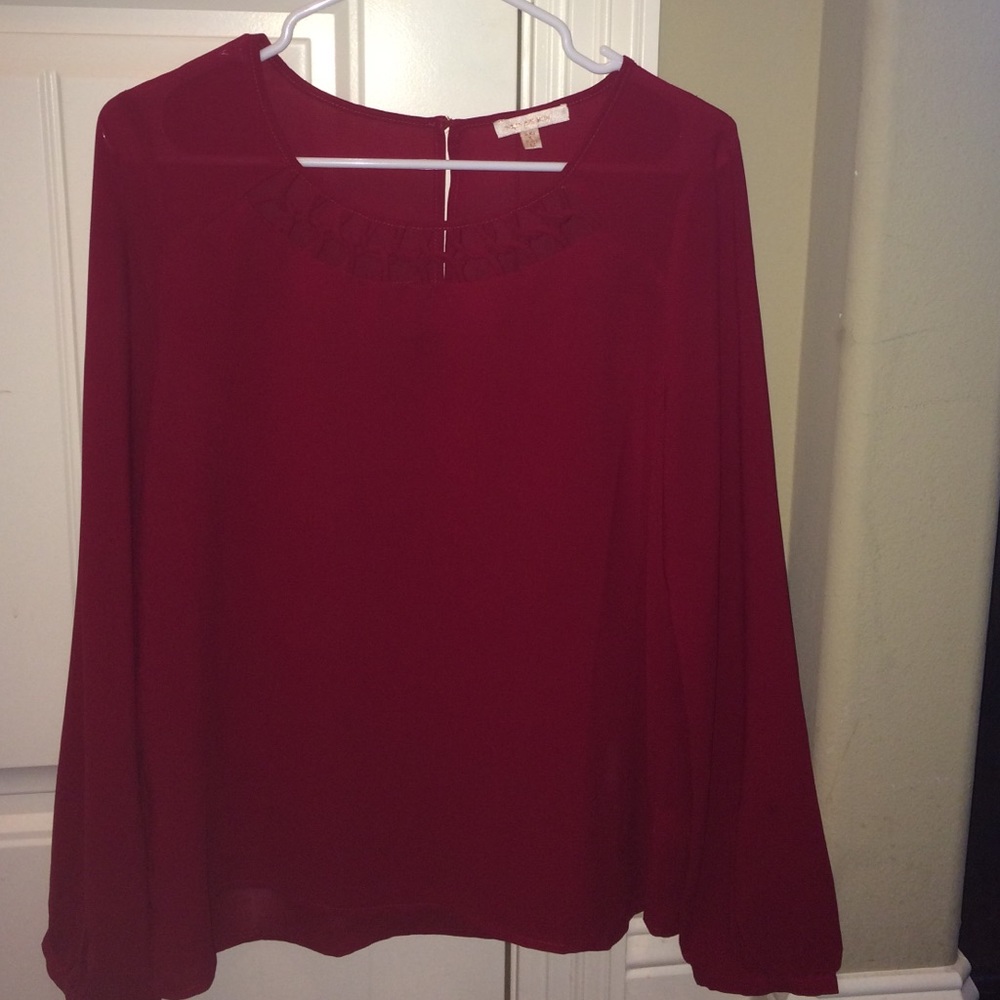 Long sleeve red shirt