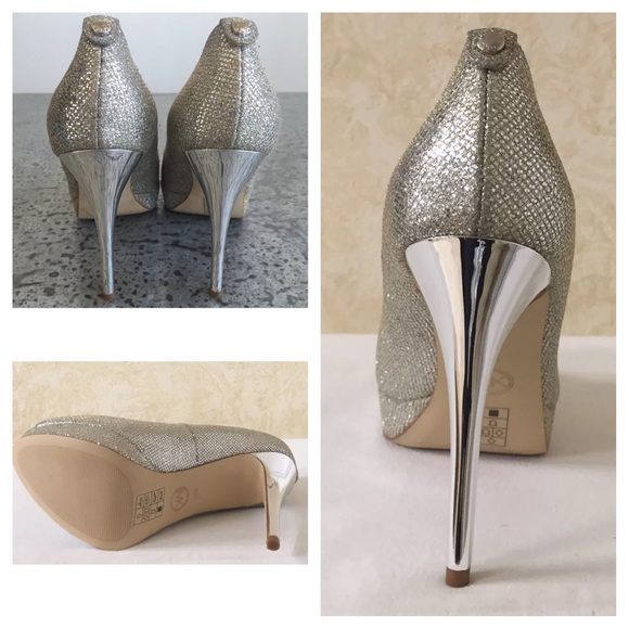 Michael Kors glitter silver sparkle york high heel - Picture 4 of 4