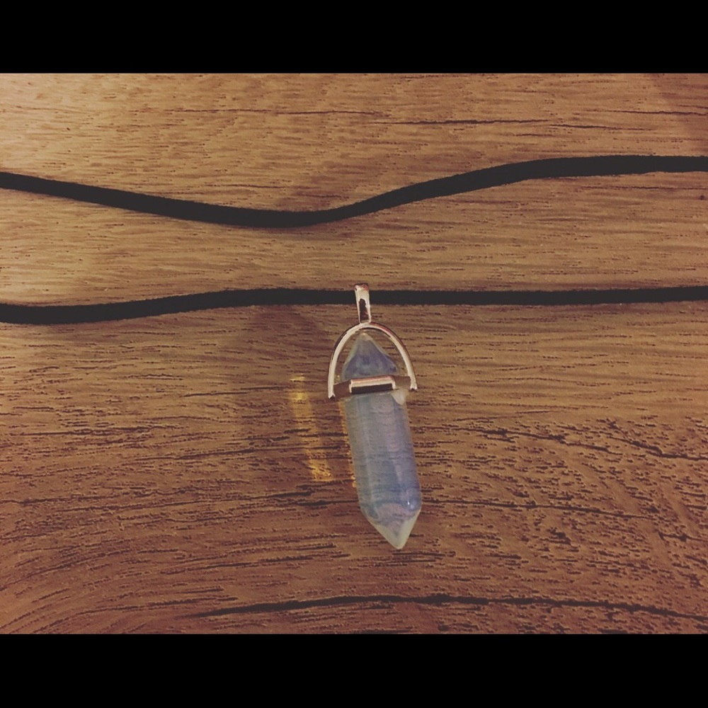 Double layered opal healing crystal Choker