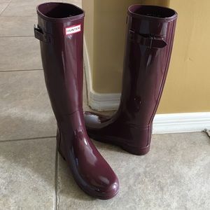 hunter boots bordeaux