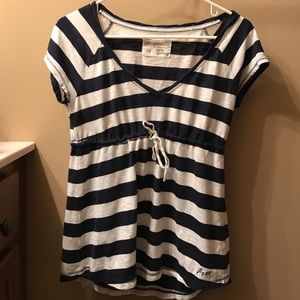 Blue and White Striped Shirt