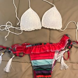 Crochet Brazilian bikini fits like a small