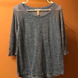 Blue Mid Sleeve Shirt