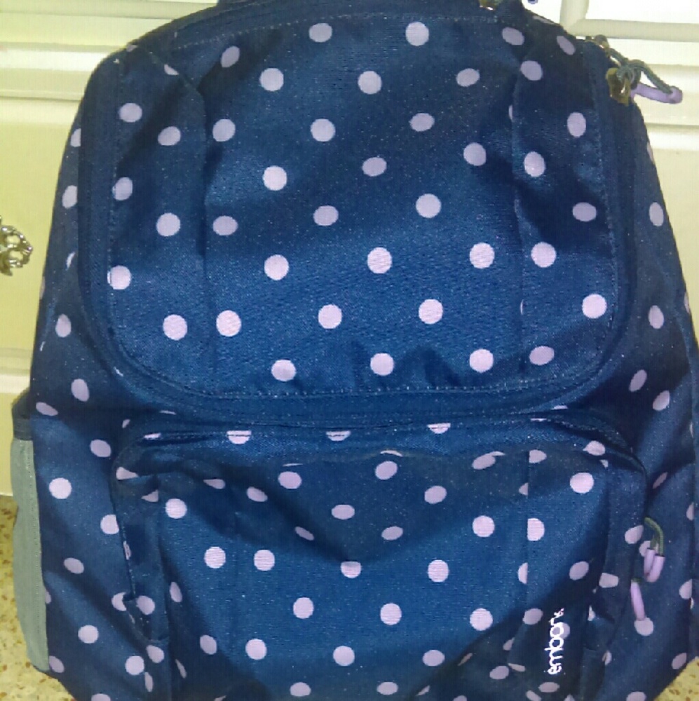 Cute polka dotted backpack never used