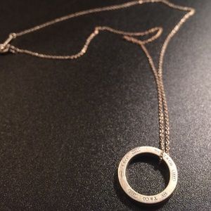 Tiffany & Co. silver circle charm necklace