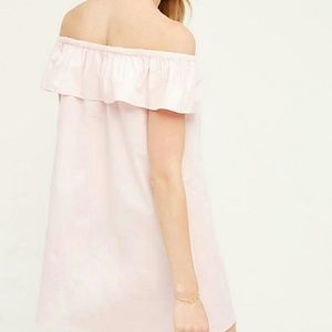 Anthropologie off shoulder poplin dress