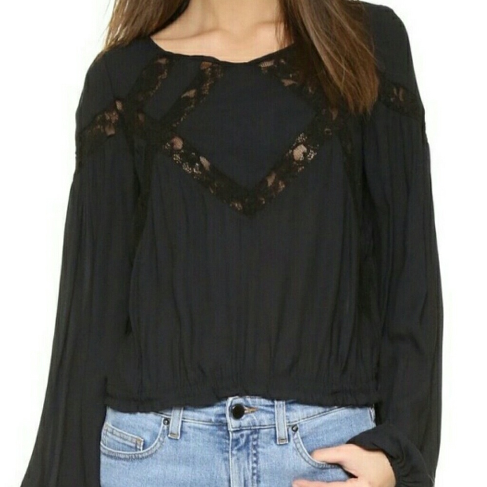 !SOLD!FREE PEOPLE GEOMETRY LESSONS TOP - Picture 1 of 4