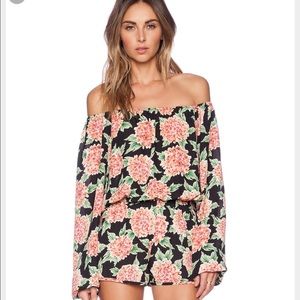 Show me your mumu flower puff girls romper