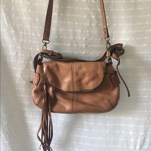 Lucky Brand leather cross body purse light brown