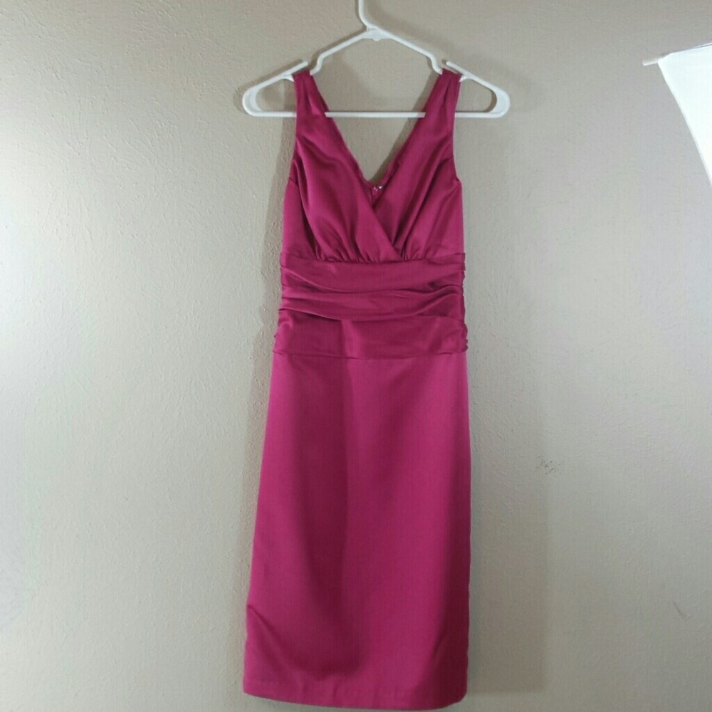 Pink David's bridal dress