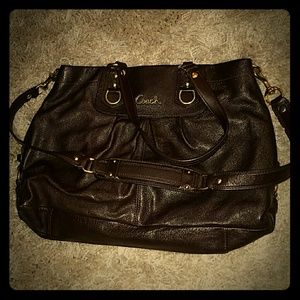 Coach #F15513 Ashley Brown Leather Carryall
