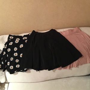 3 short skater skirts.