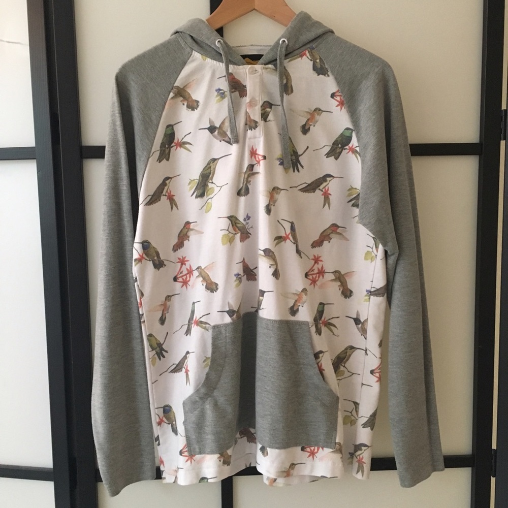 Hummingbird Print Hoodie