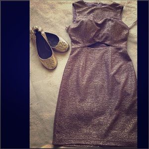 Metallic bodycon dress