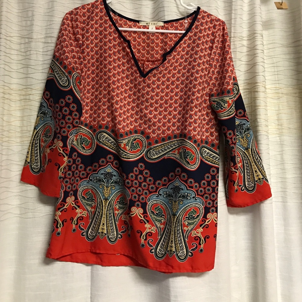 Chiffon quarter sleeve blouse!