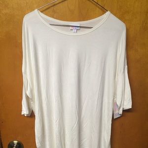 LulaRoe Irma in ivory. New with tags. Size small