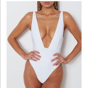 White one piece swimsuit