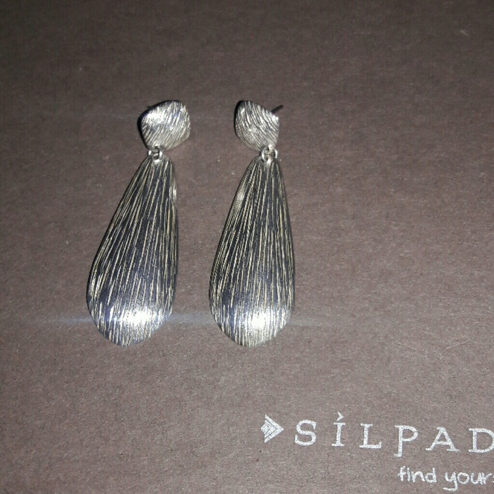 Earrings long sterling silver 925 post handmade